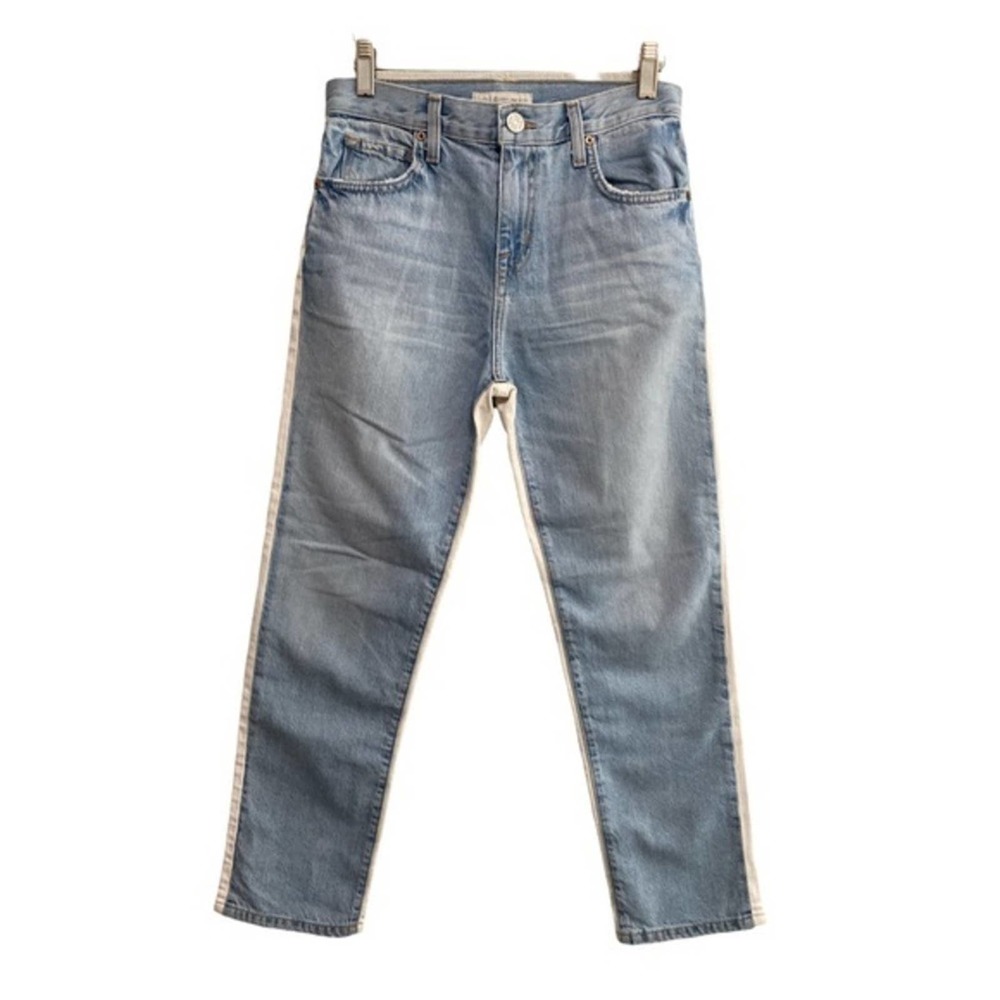 Joie Ace Vice Versa Colorblock High Rise Straight Leg Jeans
